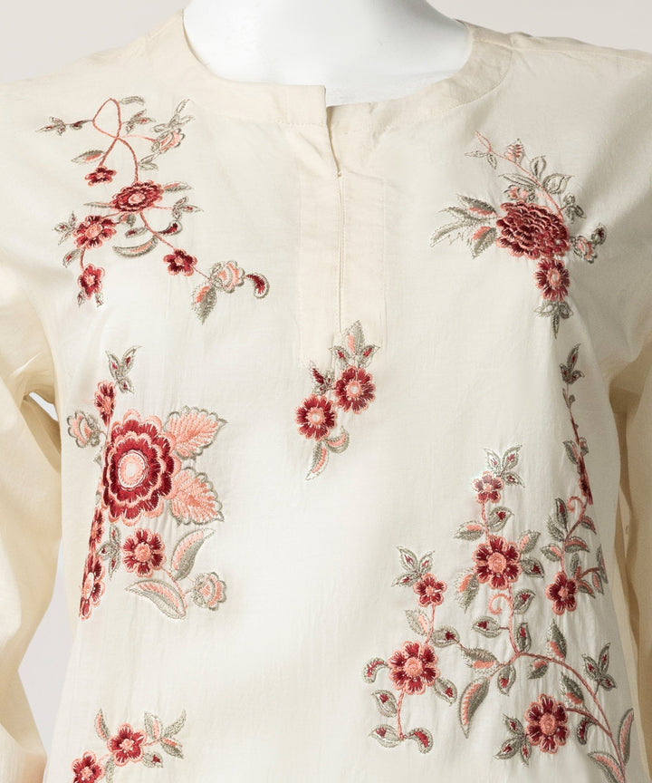 Lawn White Stitched Suit - J. Junaid Jamshed