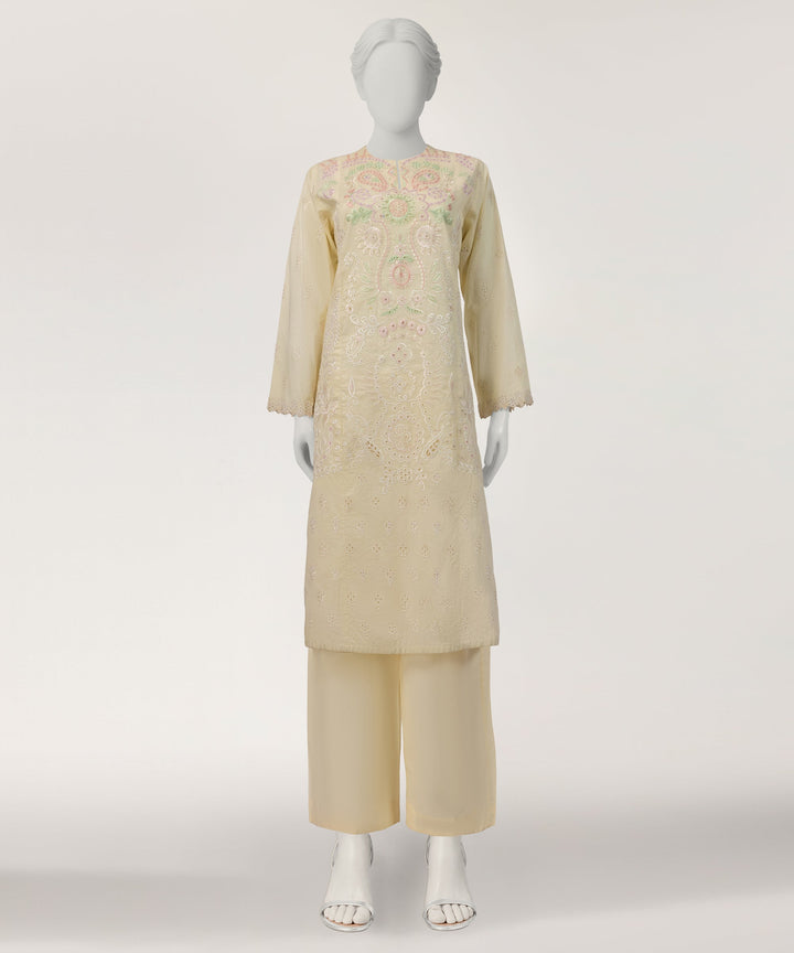 Lawn Yellow Stitched Suit - J. Junaid Jamshed