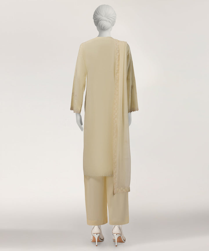 Lawn Yellow Stitched Suit - J. Junaid Jamshed