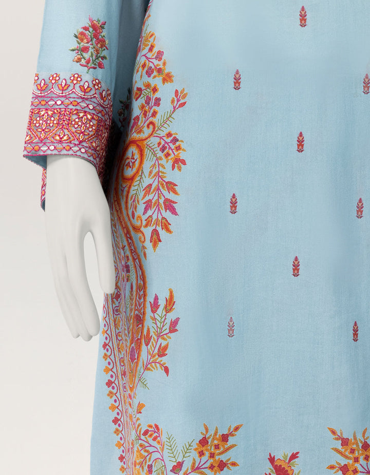Viscose Blue Stitched Suit - J. Junaid Jamshed