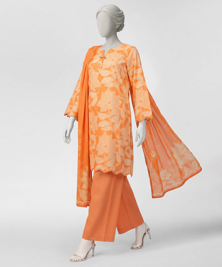 Liminal Orange Stitched Suit - J. Junaid Jamshed
