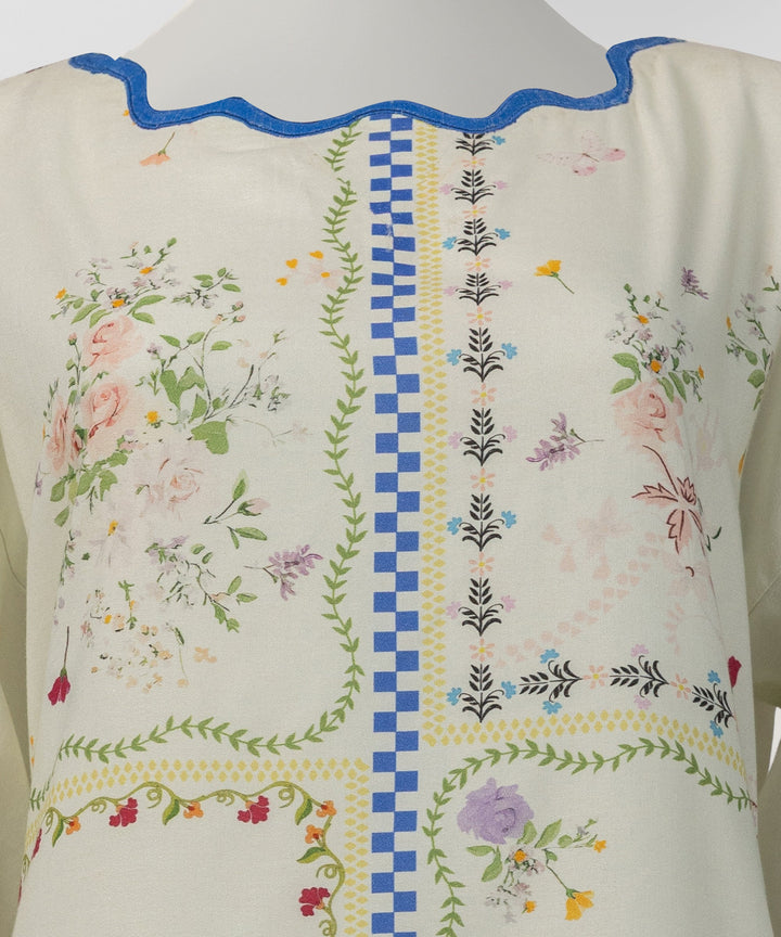 Viscose Off White Stitched Suit - J. Junaid Jamshed