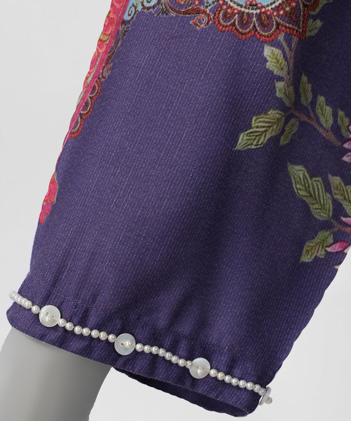 Karandi Blue Stitched Suit - J. Junaid Jamshed