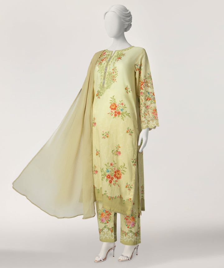 Liminal Yellow Stitched Suit - J. Junaid Jamshed