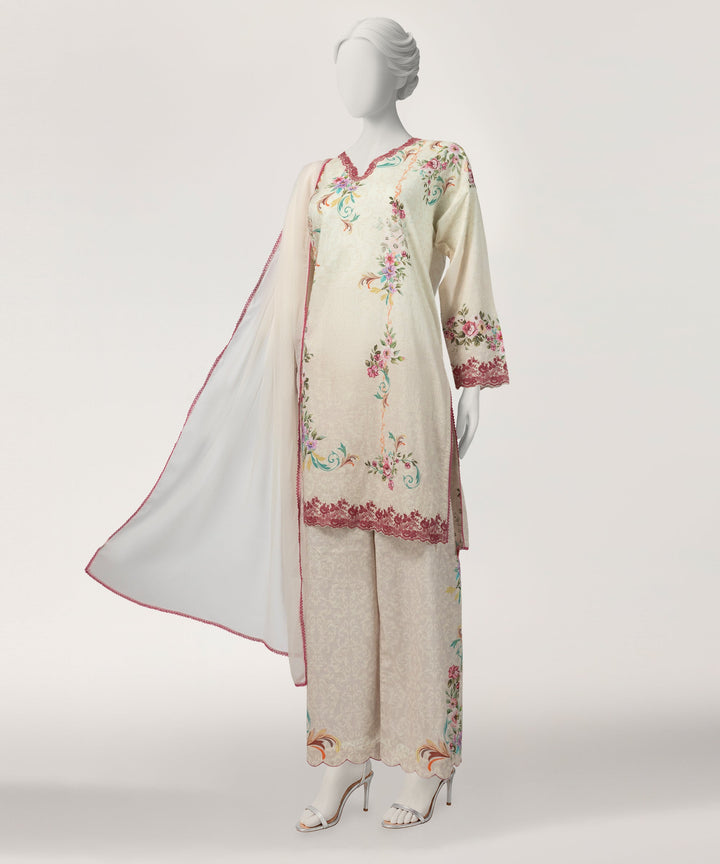 Liminal Ivory Stitched Suit - J. Junaid Jamshed