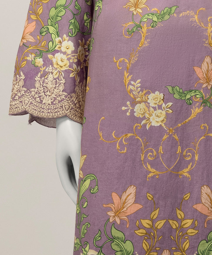 Liminal Purple Stitched Suit - J. Junaid Jamshed