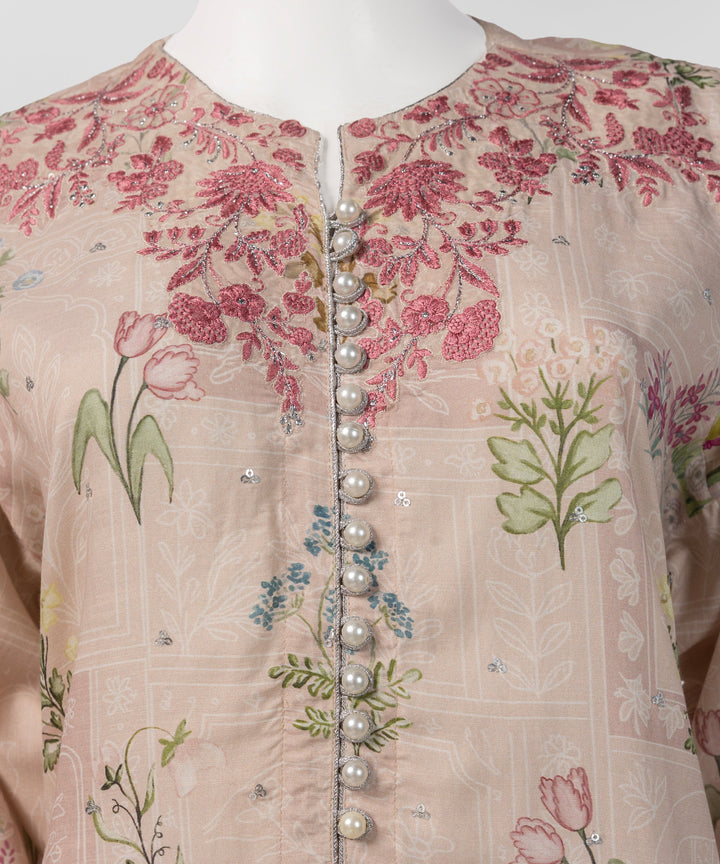 Cotton Viscose Pink Stitched Suit - J. Junaid Jamshed