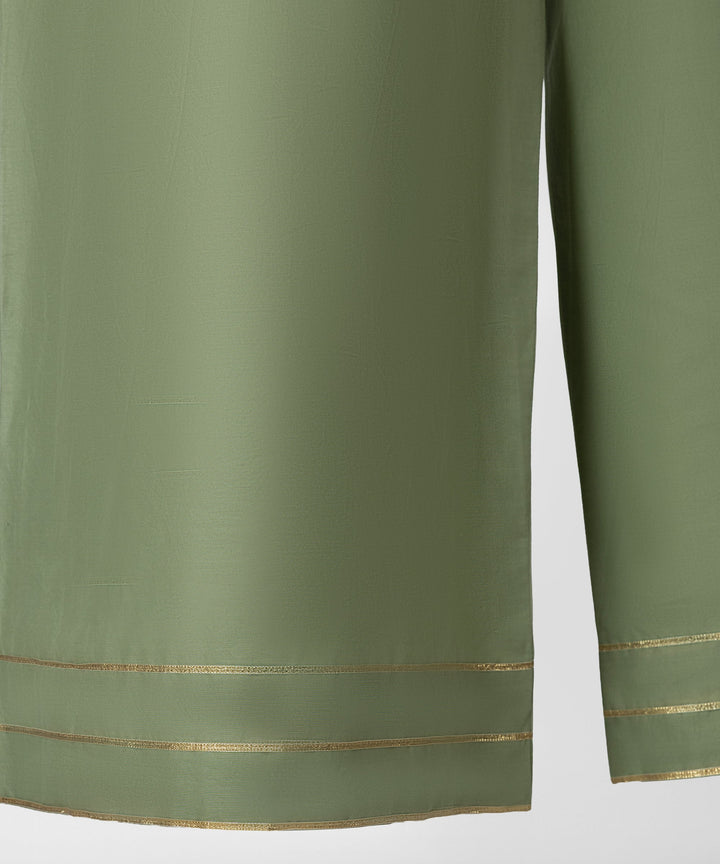 Jacquard Light Green Stitched Suit - J. Junaid Jamshed
