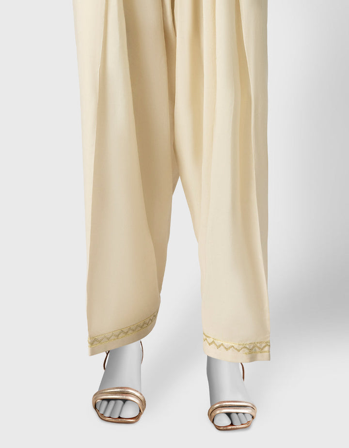 Lawn Beige Shalwar - J. Junaid Jamshed