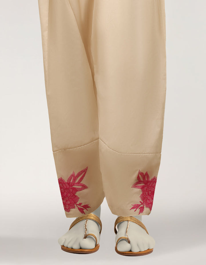 Lawn Off White Shalwar - J. Junaid Jamshed