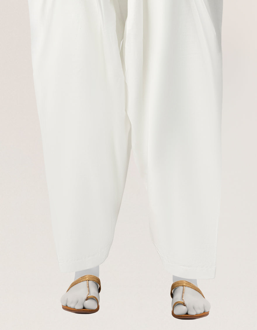 Lawn White Shalwar - J. Junaid Jamshed