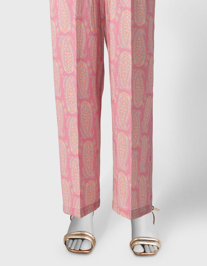 Lawn Pink Trouser - J. Junaid Jamshed