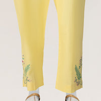 Lawn Yellow Trouser - J. Junaid Jamshed