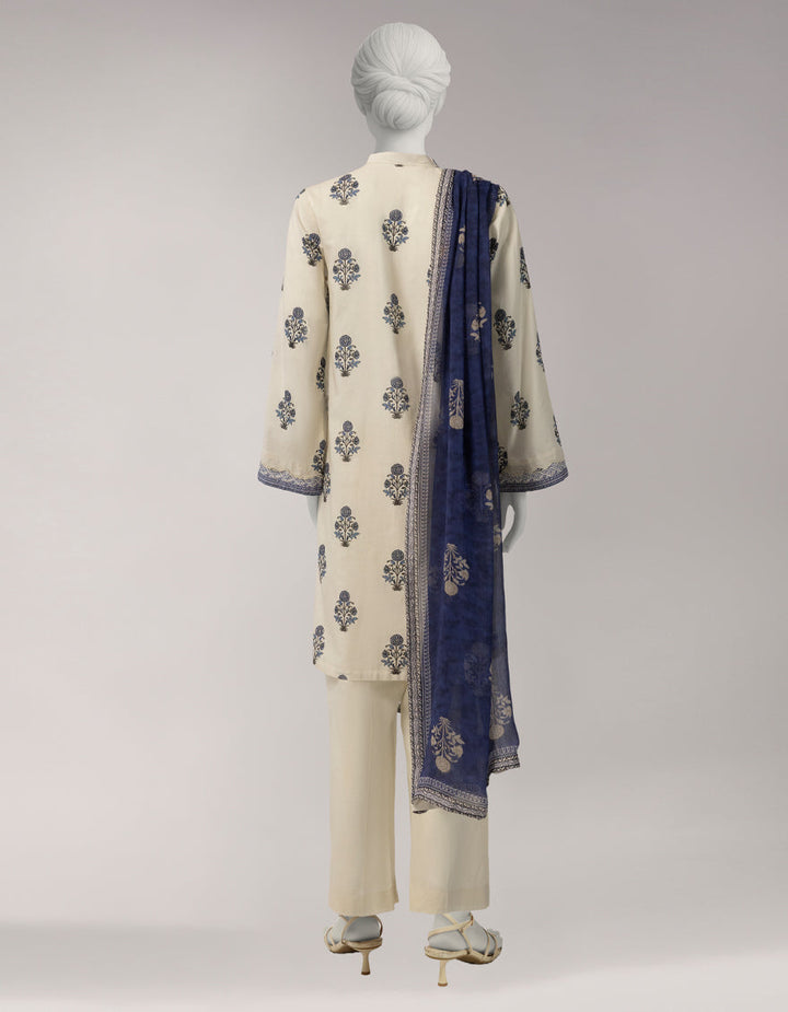 Lawn Multicolor Unstitched Suit - J. Junaid Jamshed