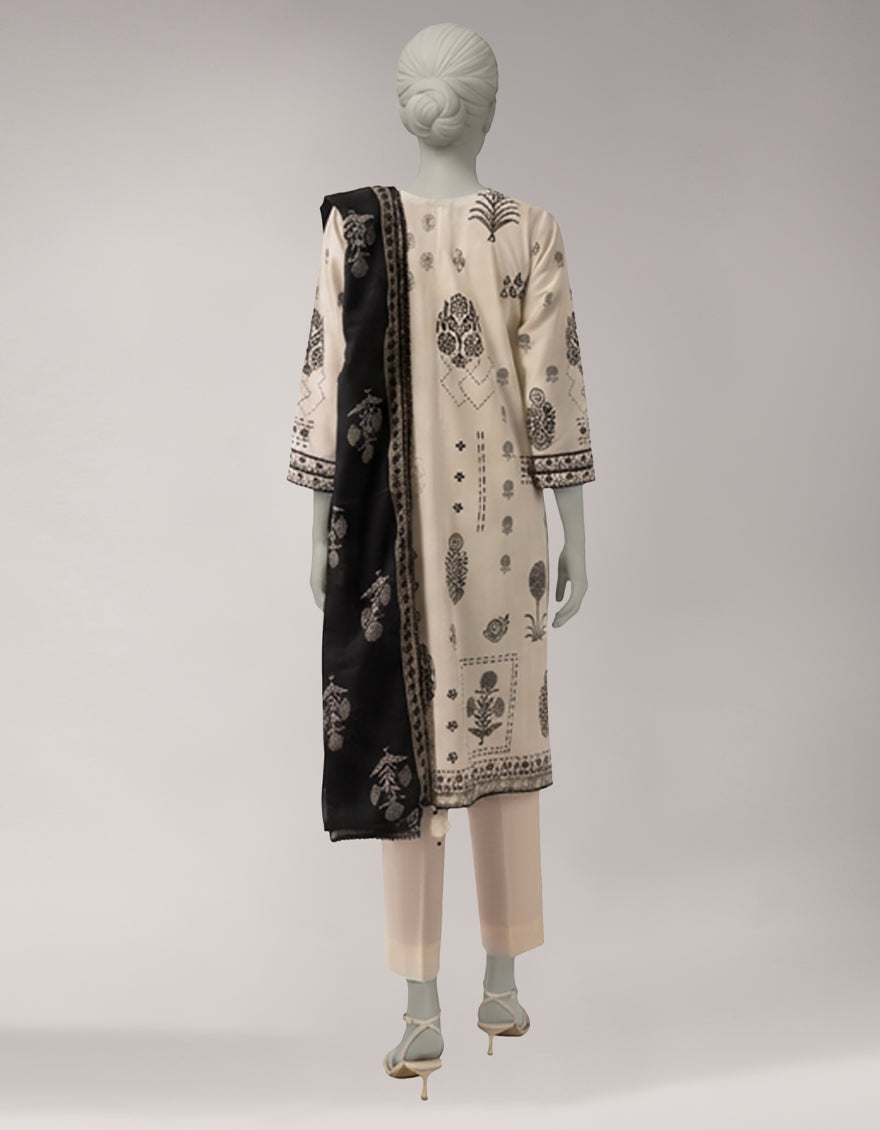 Lawn Multicolor Unstitched Suit - J. Junaid Jamshed