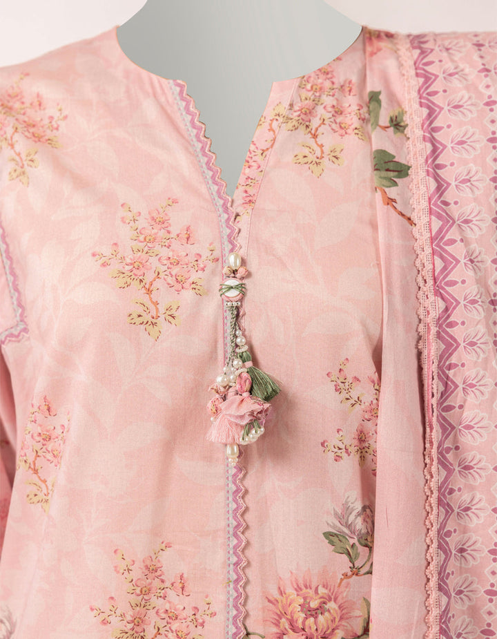 Lawn Multicolor Unstitched Suit - J. Junaid Jamshed