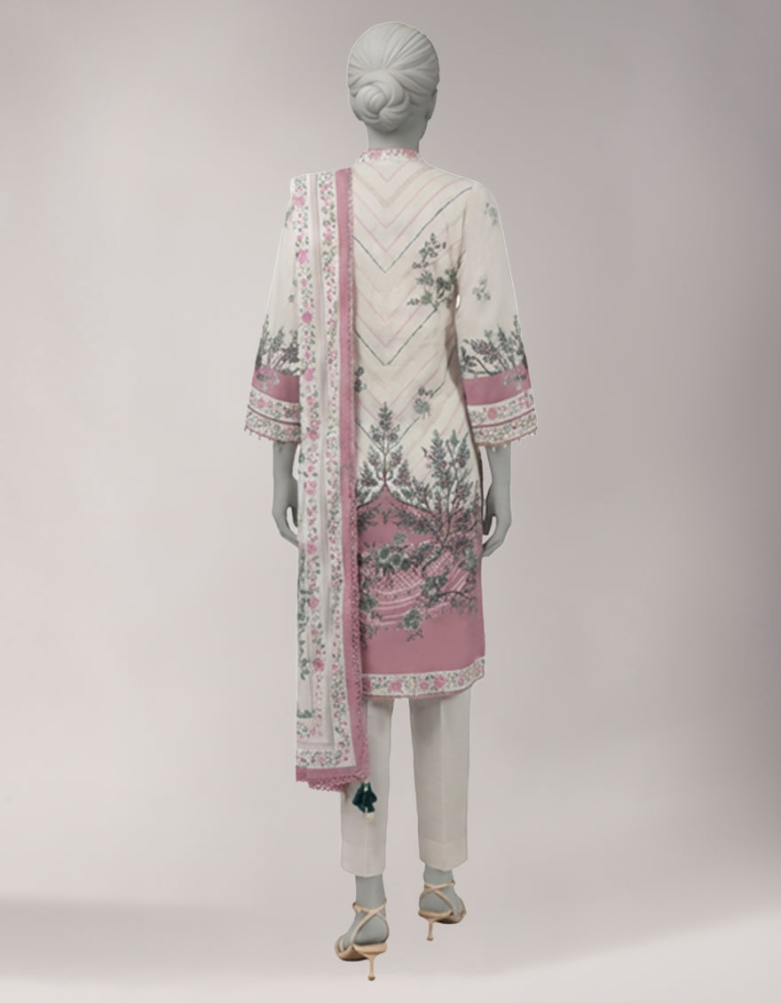 Lawn Multicolor Unstitched Suit - J. Junaid Jamshed
