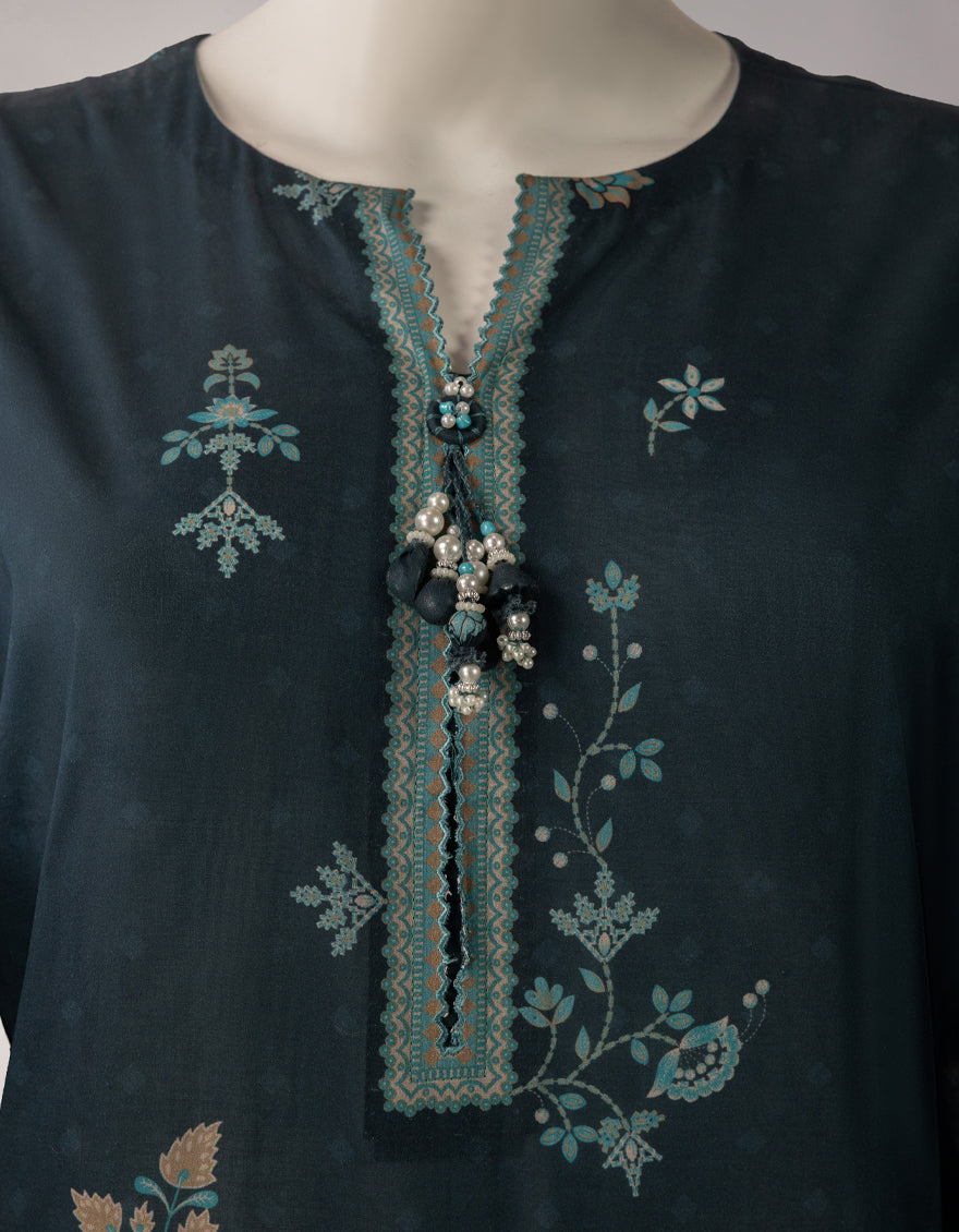 Lawn Multicolor Unstitched Suit - J. Junaid Jamshed