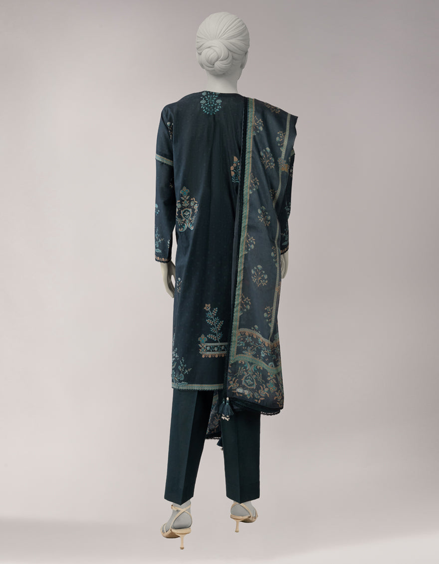 Lawn Multicolor Unstitched Suit - J. Junaid Jamshed