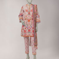 Lawn Multicolor Unstitched Suit - J. Junaid Jamshed