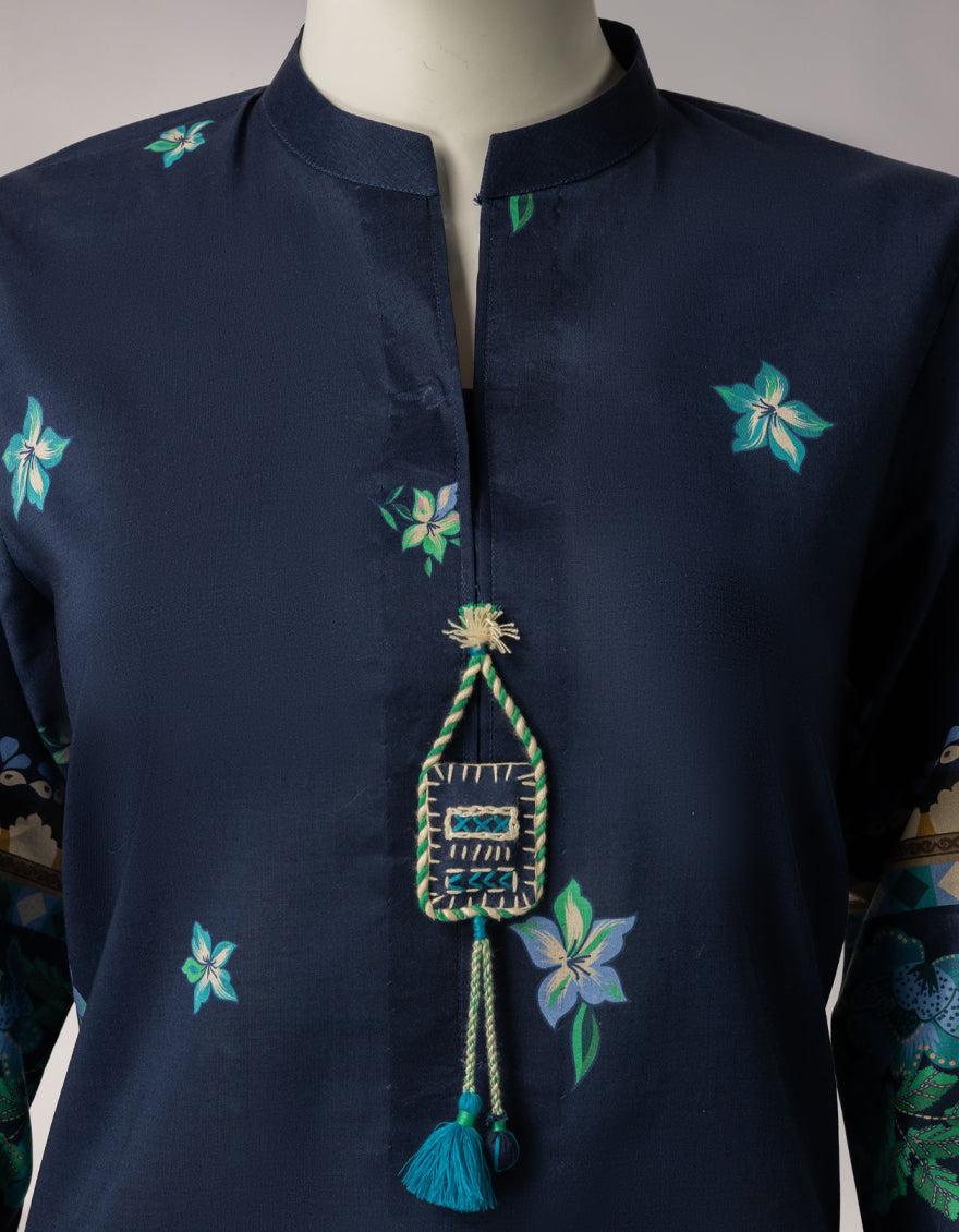 Lawn Multicolor Unstitched Suit - J. Junaid Jamshed
