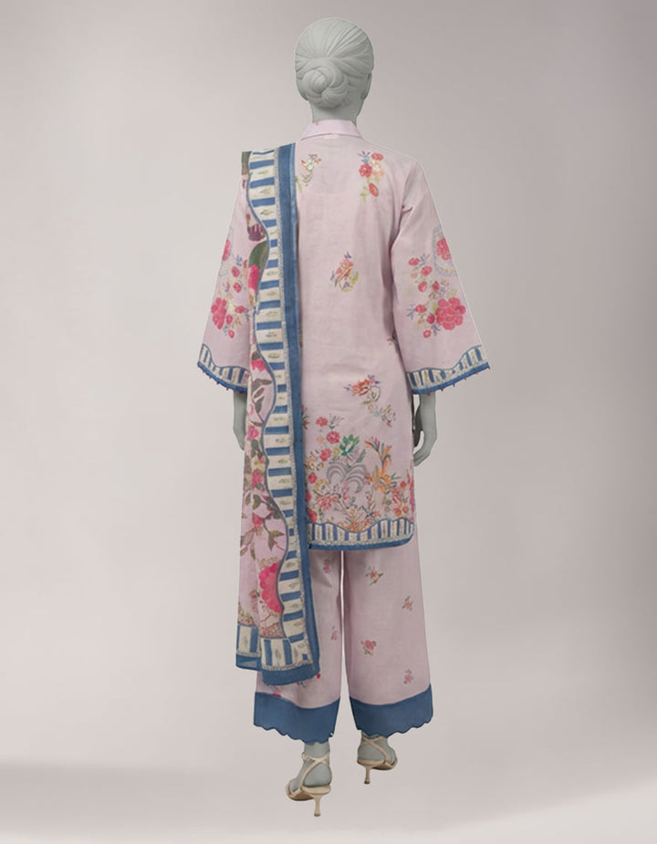 Lawn Multicolor Unstitched Suit - J. Junaid Jamshed