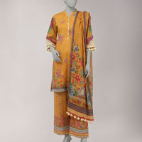 Lawn Multicolor Unstitched Suit - J. Junaid Jamshed