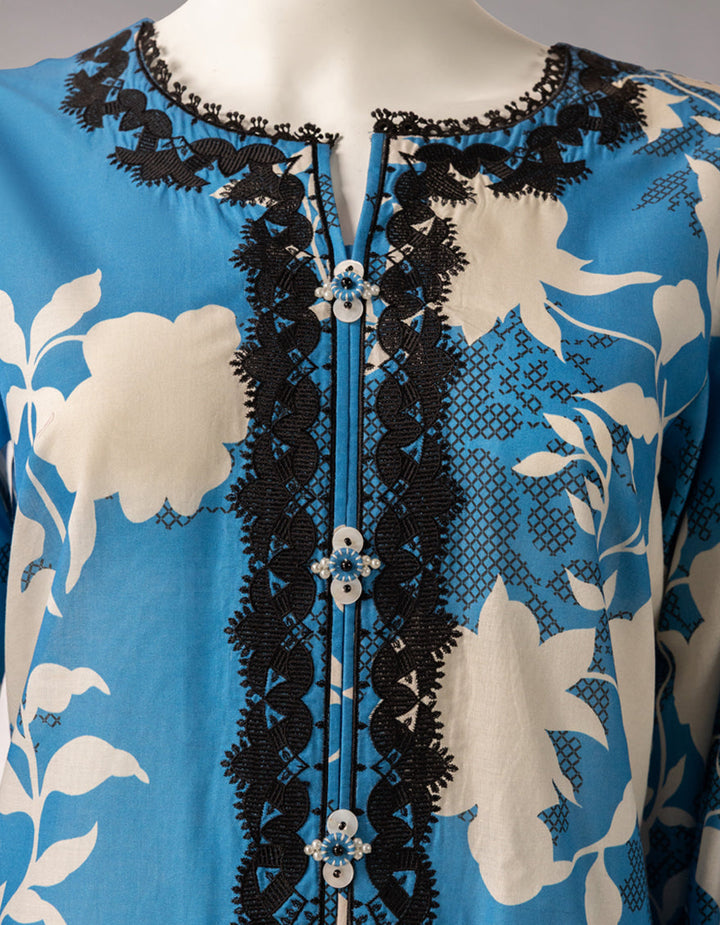 Lawn Multicolor Unstitched Suit - J. Junaid Jamshed