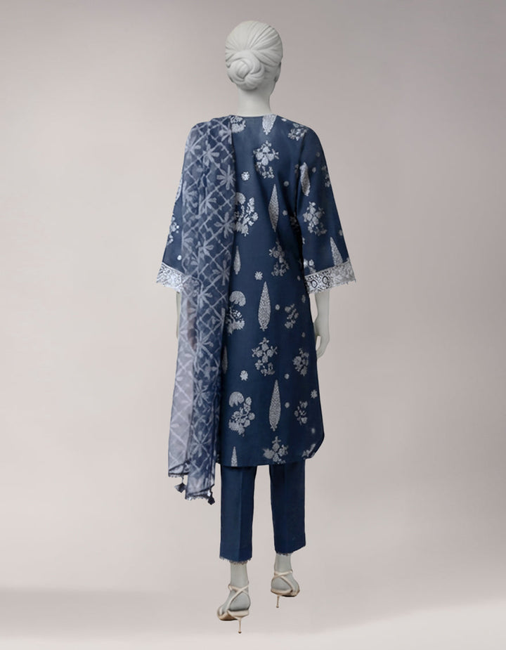 Lawn Multicolor Unstitched Suit - J. Junaid Jamshed