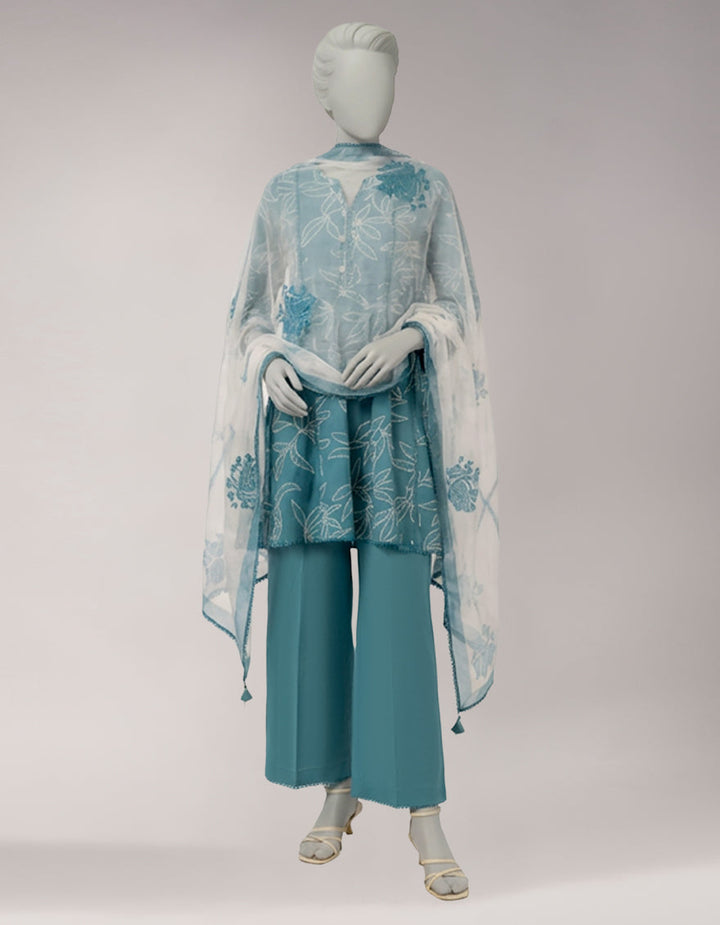 Lawn Multicolor Unstitched Suit - J. Junaid Jamshed