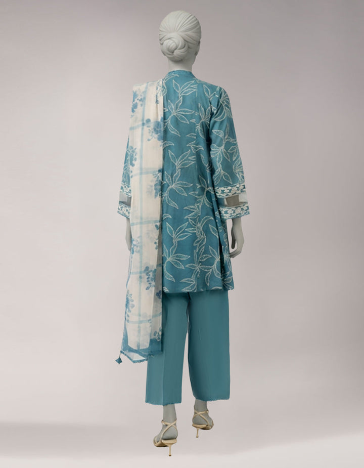 Lawn Multicolor Unstitched Suit - J. Junaid Jamshed