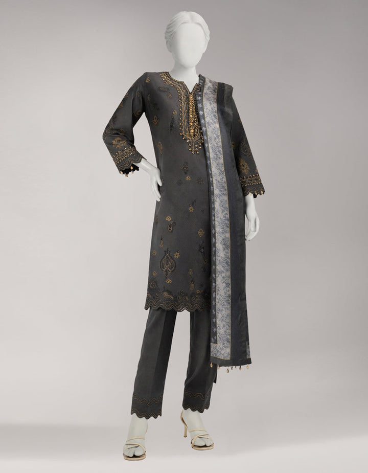 Lawn Multicolor Unstitched Suit - J. Junaid Jamshed