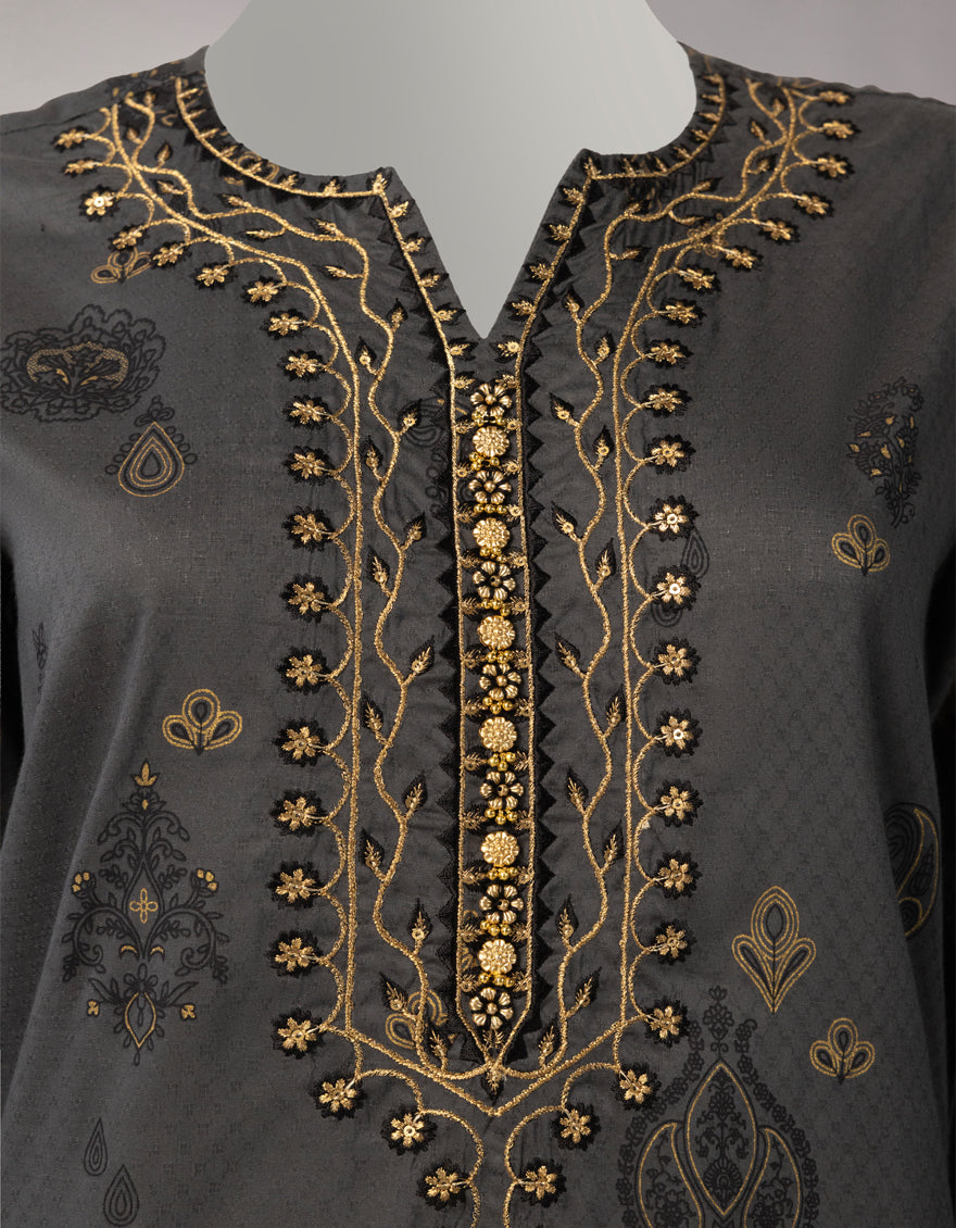 Lawn Multicolor Unstitched Suit - J. Junaid Jamshed