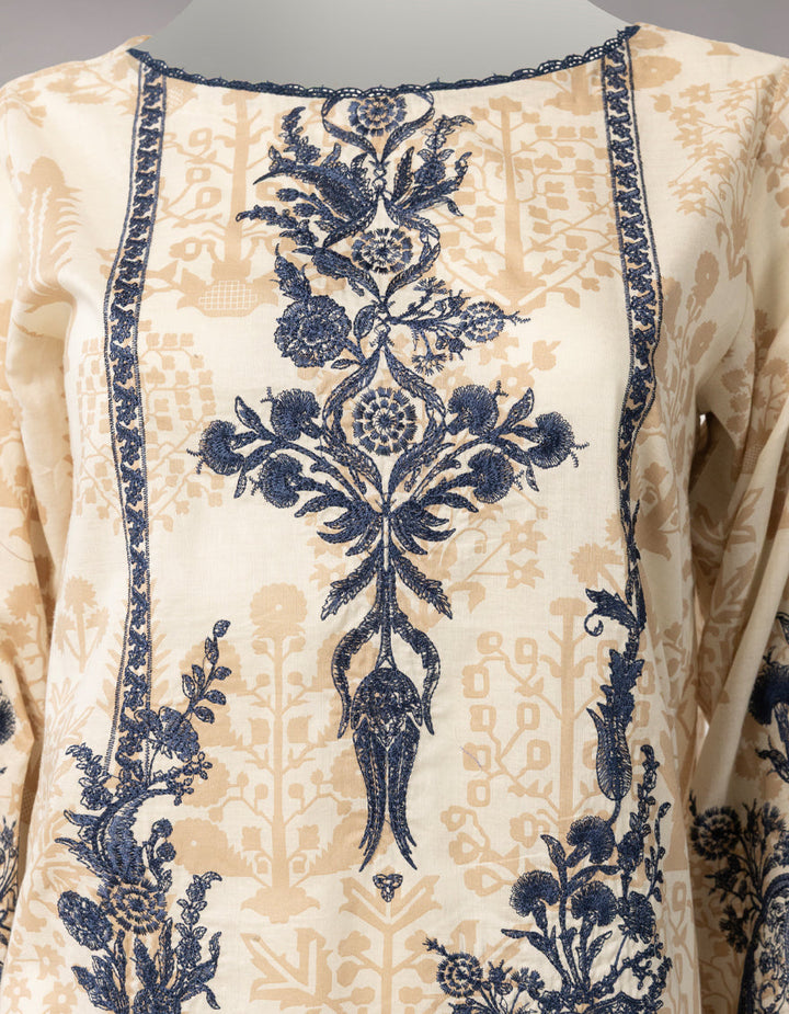 Lawn Multicolor Unstitched Suit - J. Junaid Jamshed