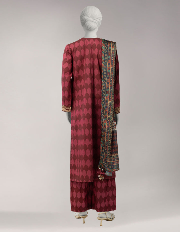 Lawn Multicolor Unstitched Suit - J. Junaid Jamshed