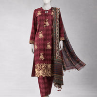 Lawn Multicolor Unstitched Suit - J. Junaid Jamshed