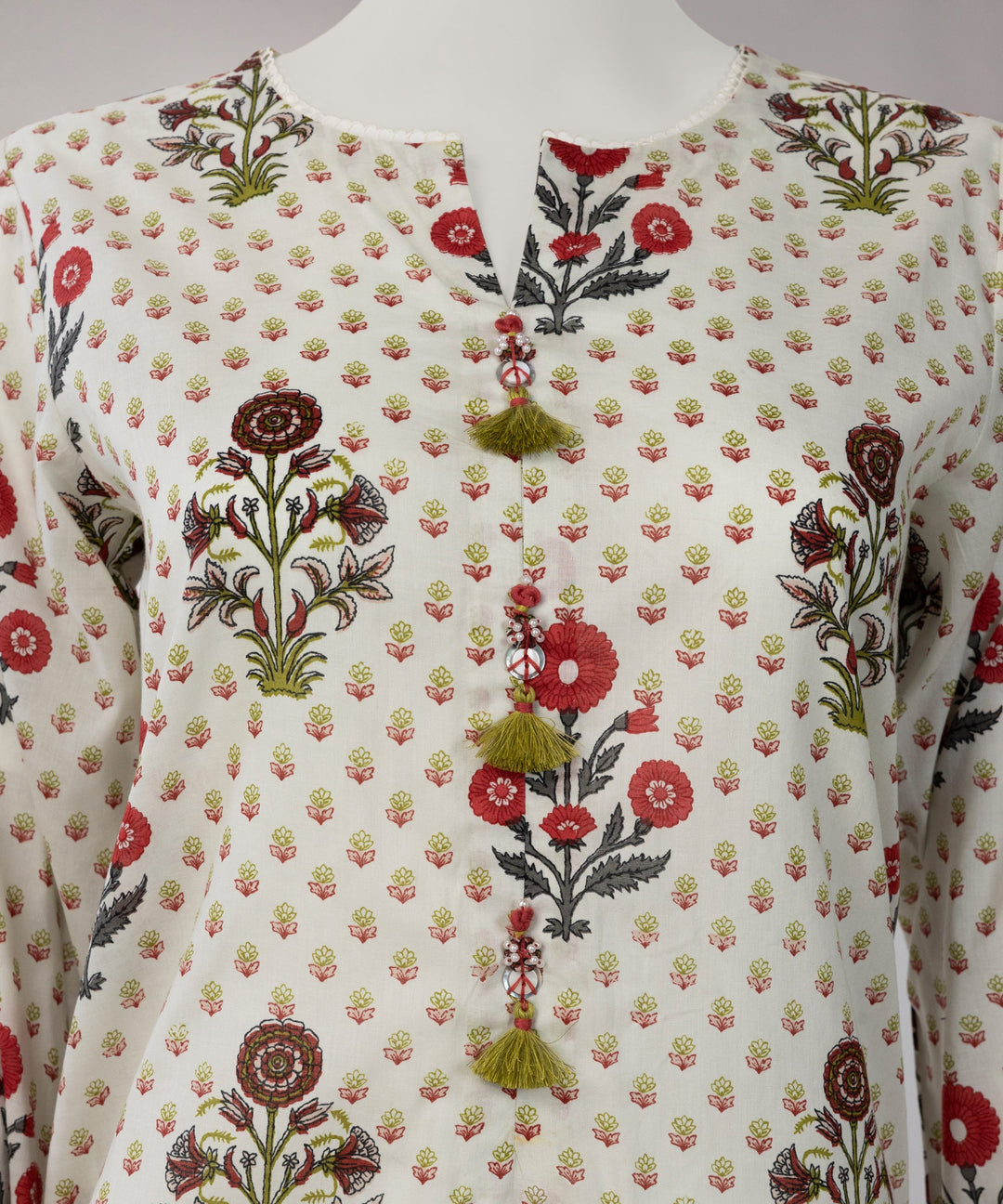 Lawn Off White Unstitched Suit - J. Junaid Jamshed