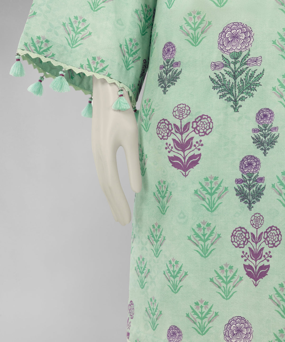 Lawn Green Unstitched Suit - J. Junaid Jamshed