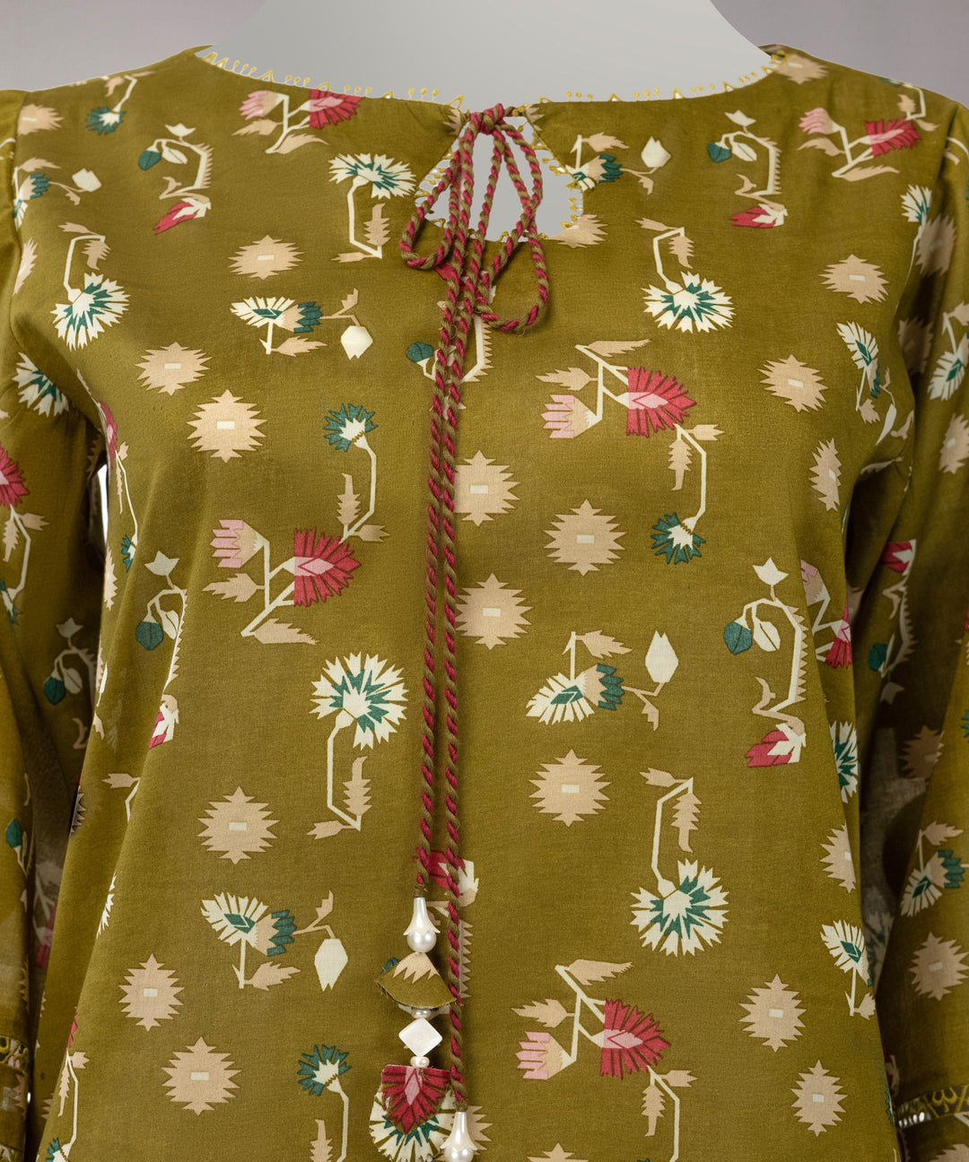 Lawn Green Unstitched Suit - J. Junaid Jamshed