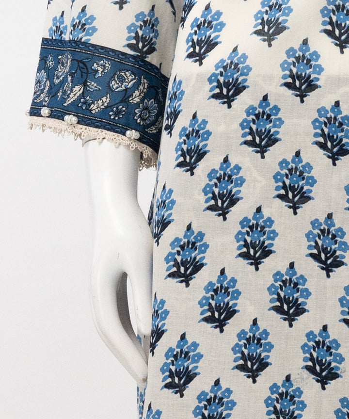 Lawn Off White Unstitched Suit - J. Junaid Jamshed