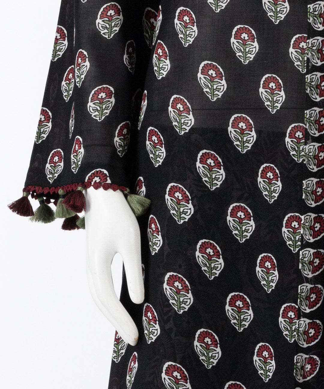 Lawn Black Unstitched Suit - J. Junaid Jamshed