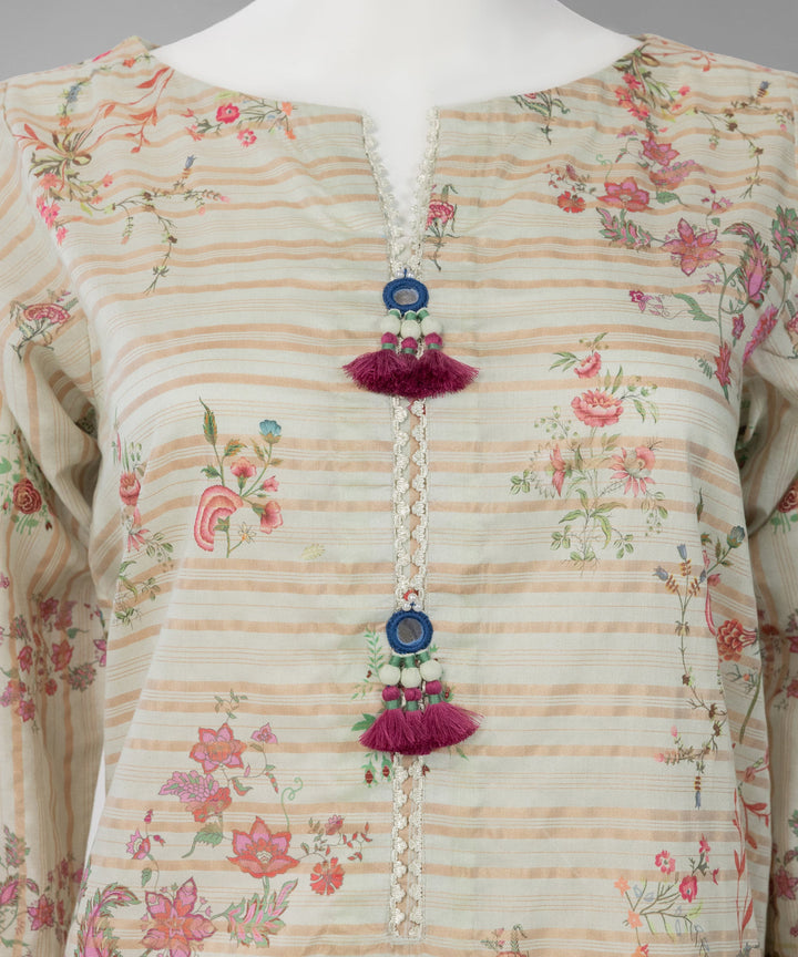 Jacquard Green Unstitched Suit - J. Junaid Jamshed