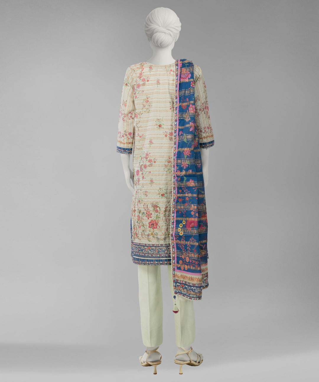 Jacquard Green Unstitched Suit - J. Junaid Jamshed