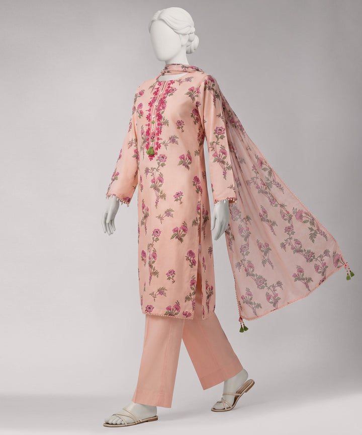 Lawn Multicolor Unstitched Suit - J. Junaid Jamshed