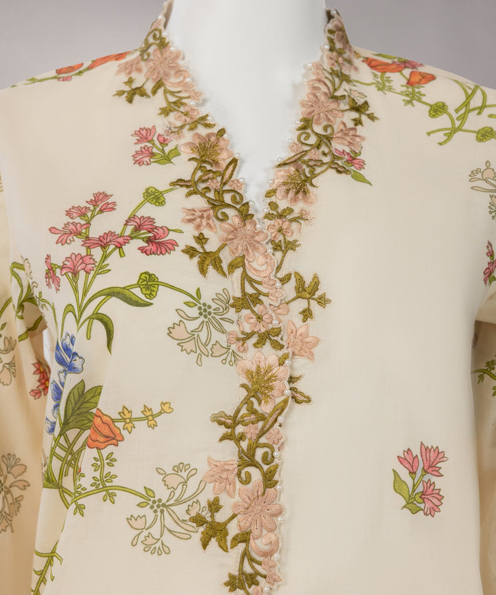 Lawn Multicolor Unstitched Suit - J. Junaid Jamshed
