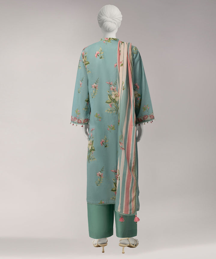 Lawn Multicolor Unstitched Suit - J. Junaid Jamshed