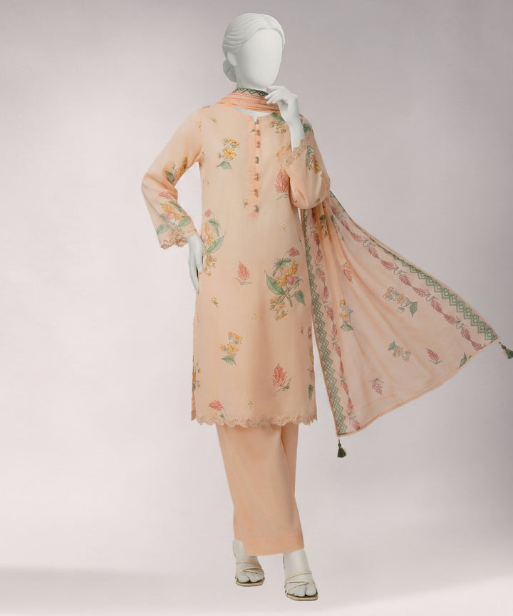 Lawn Multicolor Unstitched Suit - J. Junaid Jamshed