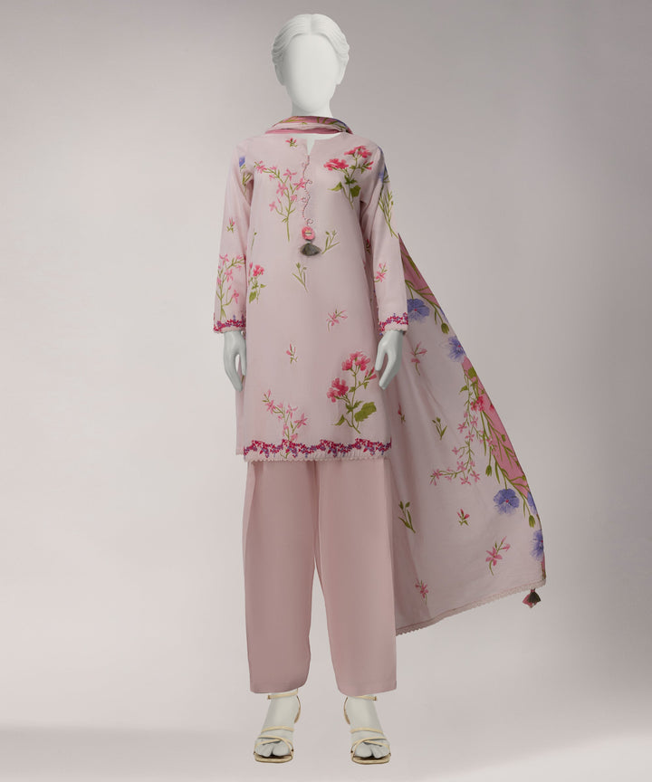 Lawn Multicolor Unstitched Suit - J. Junaid Jamshed