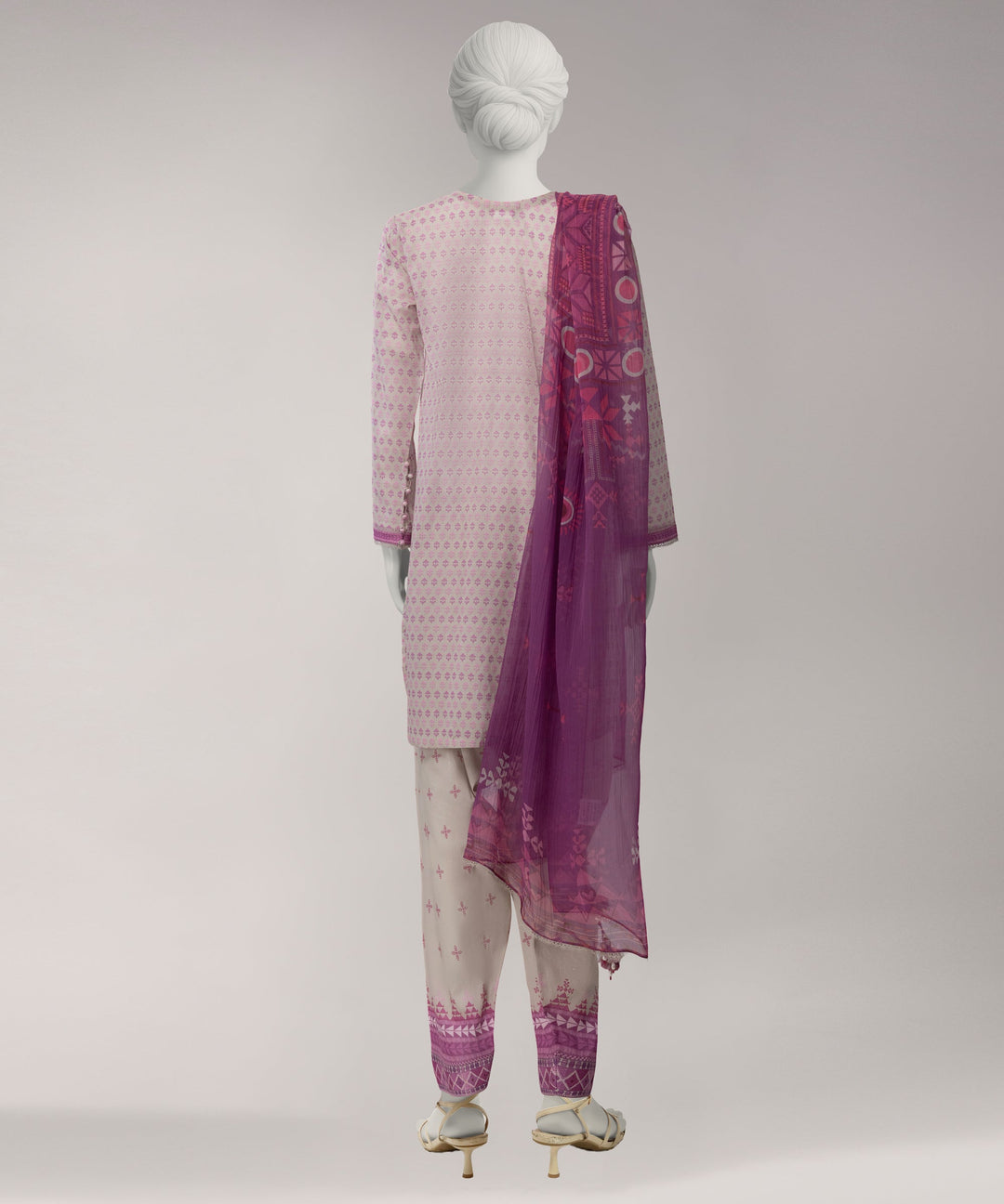 Lawn Multicolor Unstitched Suit - J. Junaid Jamshed