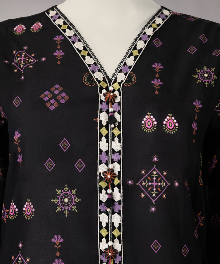 Lawn Multicolor Unstitched Suit - J. Junaid Jamshed